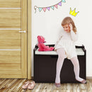 Kids Toy Wooden Flip-top Storage Box Chest Bench with Cushion Hinge by LJGDeals