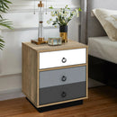 Nightstand with Drawer and Storage Cabinet Wooden Sofa Side Table End Table by LJGDeals