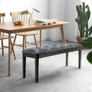 Upholstered Dining Room PU Bench Solid Wood Button Tufted by LJGDeals
