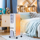 1500W Oil Filled Radiator with Thermostat and 4 Bottom Wheels by LJGDeals