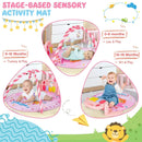 Baby Activity Play Piano Gym Mat with 5 Hanging Sensory Toys by LJGDeals