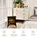 Compact Portable Space Heater with Realistic Flame Effect-Black by LJGDeals