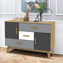 Free-standing Storage Floor Cabinet with 2 Doors and 3 Drawers by DirectDeals