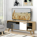 65 Inch TV Stand with 3 Storage Cabinets and 3 Open Shelves for Living Room by DirectDeals