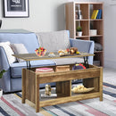 Lift Top Coffee Table with Hidden Storage Compartment and Lower Shelf for Study Room by LJGDeals