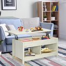 Lift Top Coffee Table with Hidden Storage Compartment and Lower Shelf for Study Room by LJGDeals