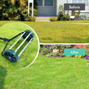 18 Inch Rolling Lawn Aerator with Anti-slip Handle and Tine Spikes by LJGDeals