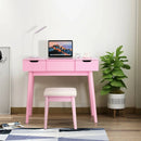 Makeup Vanity Table Set with Flip Top Mirror and 2 Drawers by LJGDeals