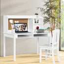 Kids Desk and Chair Set Study Writing Desk with Hutch and Bookshelves by LJGDeals