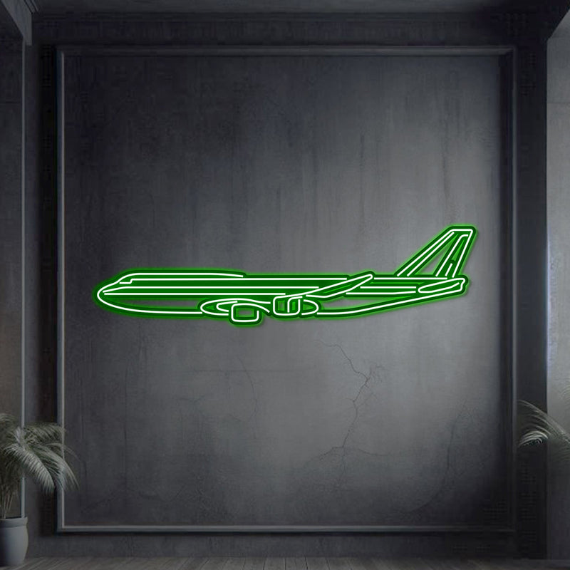 747-8 Metal Neon Aircraft Wall Art - NCN0003