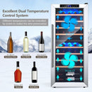 43 Bottle Wine Cooler Refrigerator Dual Zone Temperature Control with 8 Shelves-Black by LJGDeals