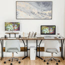 88.5 Inch L Shaped Reversible Computer Desk Table with Monitor Stand by LJGDeals