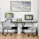 88.5 Inch L Shaped Reversible Computer Desk Table with Monitor Stand by LJGDeals