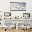 88.5 Inch L Shaped Reversible Computer Desk Table with Monitor Stand by LJGDeals