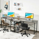48 Inch Reversible L Shaped Computer Desk with Adjustable Shelf by LJGDeals