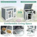 63 Inch Large Wooden Chicken Coop with Run Box and PC Roof by LJGDeals