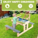 3-in-1 Outdoor Wooden Kids Water Sand Table with Play Boxes by LJGDeals