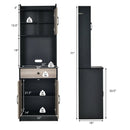 3-Door 71 Inch Kitchen Buffet Pantry Storage Cabinet with Hutch and Adjustable Shelf by LJGDeals