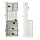 3-Door 71 Inch Kitchen Buffet Pantry Storage Cabinet with Hutch and Adjustable Shelf by LJGDeals