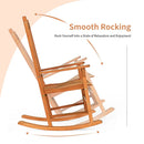 3 Pieces Eucalyptus Rocking Chair Set with Coffee Table by LJGDeals
