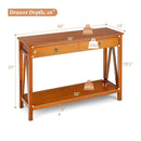 Console Table with Drawer Storage Shelf for Entryway Hallway by LJGDeals