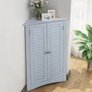 Bathroom Corner Storage Freestanding Floor Cabinet with Shutter Door by LJGDeals