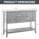 Wooden Sideboard Buffet Console Table with Drawers and Storage by LJGDeals