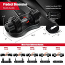 27.5 LBS 5-in-1 Adjustable Dumbbell for Gym Home Office by LJGDeals