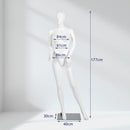 5.8 ft Plastic Female Mannequin Adjustable Detachable Manikin with Metal Stand