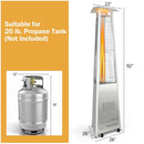 42 000 BTU Stainless Steel Pyramid Patio Heater With Wheels by LJGDeals