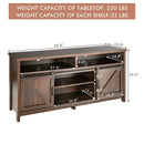 59 Inch Sliding Barn Door TV Stand with Adjustable Shelves for TVs up to 65 Inch by LJGDeals