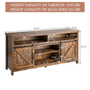 59 Inch Sliding Barn Door TV Stand with Adjustable Shelves for TVs up to 65 Inch by DirectDeals