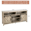 59 Inch Sliding Barn Door TV Stand with Adjustable Shelves for TVs up to 65 Inch by LJGDeals
