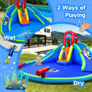 Inflatable Waterslide Bounce House with Upgraded Handrail without Blower by LJGDeals