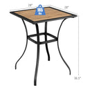 Patio Square Bar Table for Garden Backyard by LJGDeals