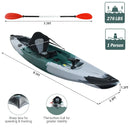 Sit-on-Top Fishing Kayak Boat With Fishing Rod Holders and Paddle-Gray by LJGDeals