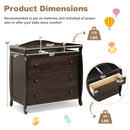 Baby Changing Table Infant Diaper with 3 Drawers and Safety Belt by LJGDeals