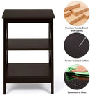 3-Tier X-Design Nightstands with Storage Shelves for Living Room Bedroom by LJGDeals