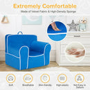 Upholstered Kids Sofa with Velvet Fabric and High-Quality Sponge by LJGDeals