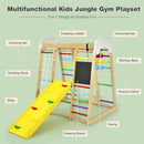 Indoor Playground Climbing Gym Wooden 8-in-1 Climber Playset for Children