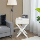 Modern X-Shaped Nightstand with Drawer for Living Room Bedroom by LJGDeals