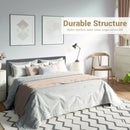 Full/Queen Size Upholstered Platform Bed Frame with Linen Headboard by LJGDeals