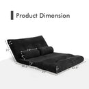6-Position Adjustable Sleeper Lounge Couch with 2 Pillows by LJGDeals