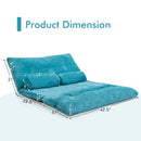 6-Position Adjustable Sleeper Lounge Couch with 2 Pillows by LJGDeals