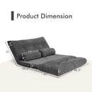 6-Position Adjustable Sleeper Lounge Couch with 2 Pillows by LJGDeals