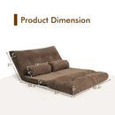 6-Position Adjustable Sleeper Lounge Couch with 2 Pillows by LJGDeals