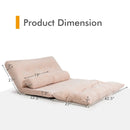 6-Position Adjustable Sleeper Lounge Couch with 2 Pillows by LJGDeals