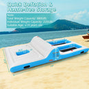 Floating 4 Person Inflatable Lounge Raft with 130W Electric Air-White by LJGDeals