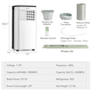 9000 BTU 3 in 1 Portable Air Conditioner with Fan and Dehumidifier-White by LJGDeals