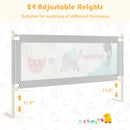 69 Inch Toddlers Vertical Lifting Baby Bedrail Guard with Lock by LJGDeals